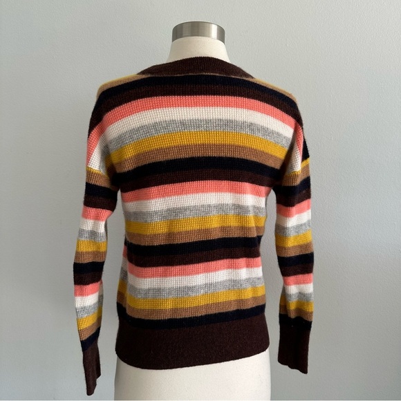Madewell 100% Cashmere Sweater Reedham Stripe XS - Picture 7 of 10